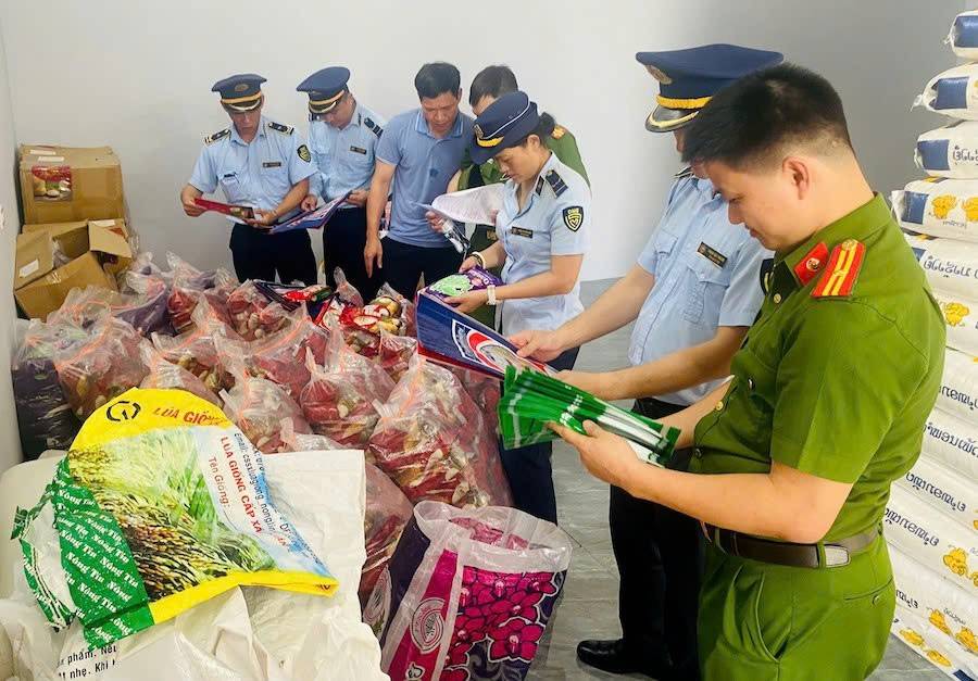 Lực lượng chức năng Nghệ An tiến hành kiểm tra, phát hiện 01 hộ kinh doanh thực hiện hành vi giả tem, nhãn, bao bì hàng hóa đối với sản phẩm gạo nếp