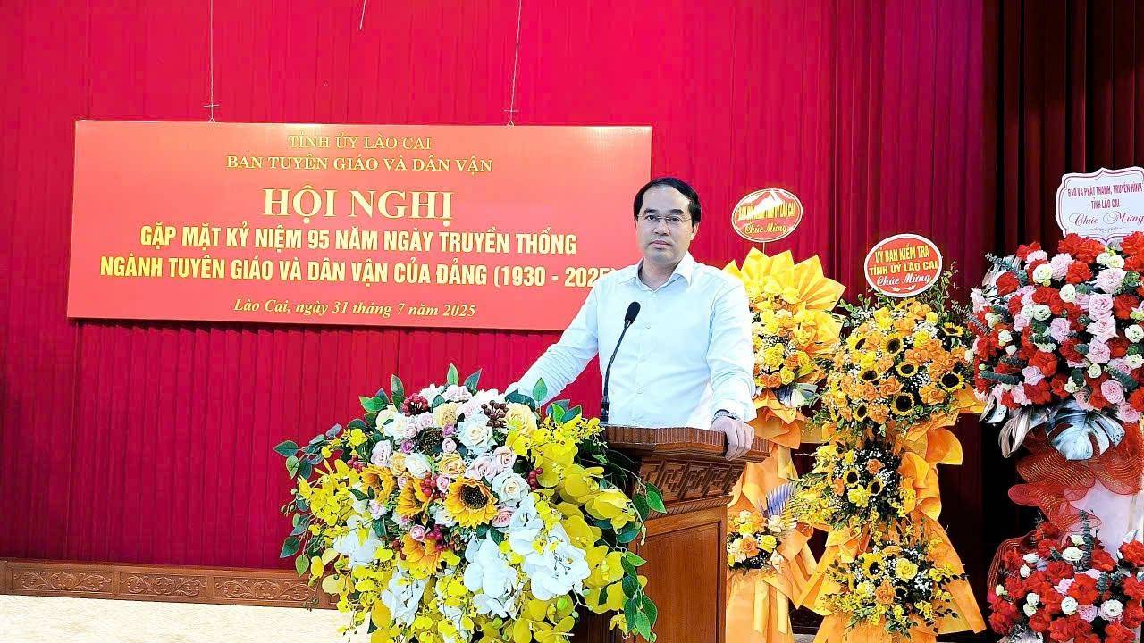 Lào Cai gặp mặt kỷ niệm 95 năm ngành Tuyên giáo, tri ân cán bộ, lan tỏa truyền thống