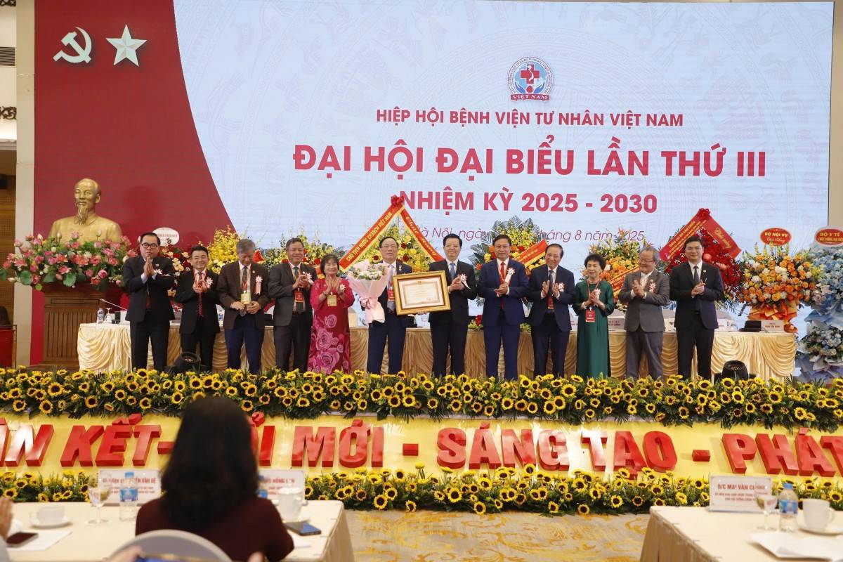 Phó Thủ tướng Mai Văn Chính đã trao Bằng khen của Thủ tướng Chính phủ cho Hiệp hội bệnh viện tư nhân Việt Nam