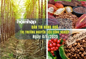 Thị trường nguyên liệu công nghiệp 4/8: Ca cao, cà phê và đường đồng loạt giảm mạnh