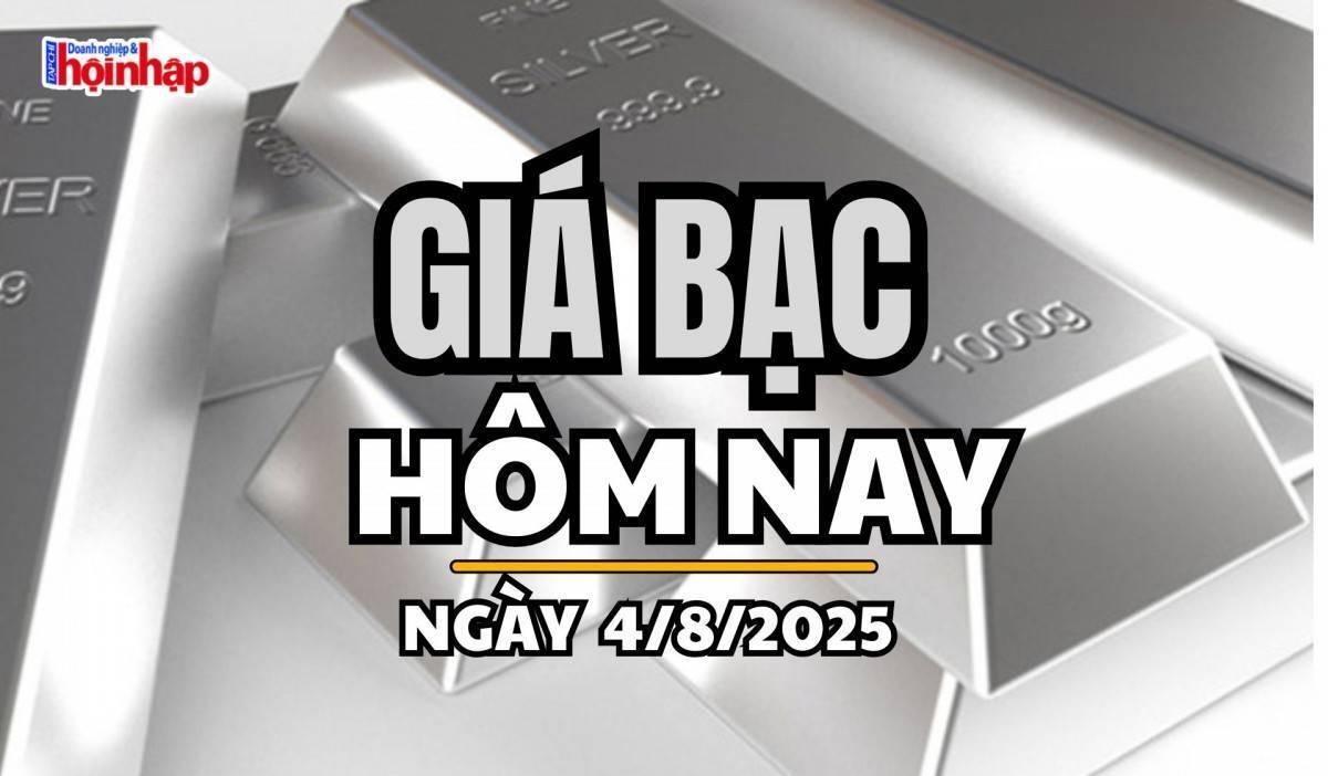 Giá bạc hôm nay 4/8/2025: Giá bạc trong nước và thế giới giảm nhẹ