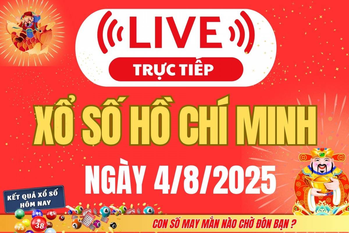 TRỰC TIẾP: Xổ số Hồ Chí Minh hôm nay ngày 2/8/2025 - XSHCM 2/8 - Kết quả xổ số Hồ Chí Minh hôm nay