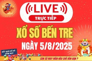 TRỰC TIẾP: Xổ số Bến Tre hôm nay ngày 5/8/2025 - XSBT 5/8 - Kết quả xổ số Bến Tre hôm nay