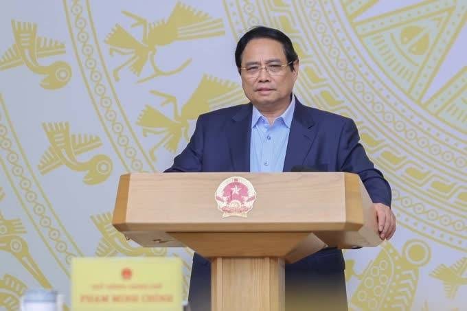 Thủ tướng Phạm Minh Chính phát biểu tại cuộc họp Ban chỉ đạo quốc gia về triển khai Nghị quyết 68, ngày 4/8. Ảnh: VGP