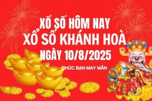 XSKH 10/8, Kết quả xổ số Khánh Hòa hôm nay 10/8/2025, Trực tiếp XSKH ngày 10 tháng 8