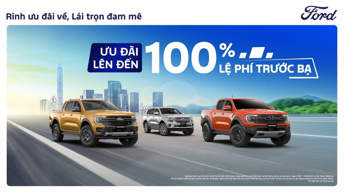 Ford khuyến mãi tháng 8 với ưu đãi lên tới gần 60 triệu đồng