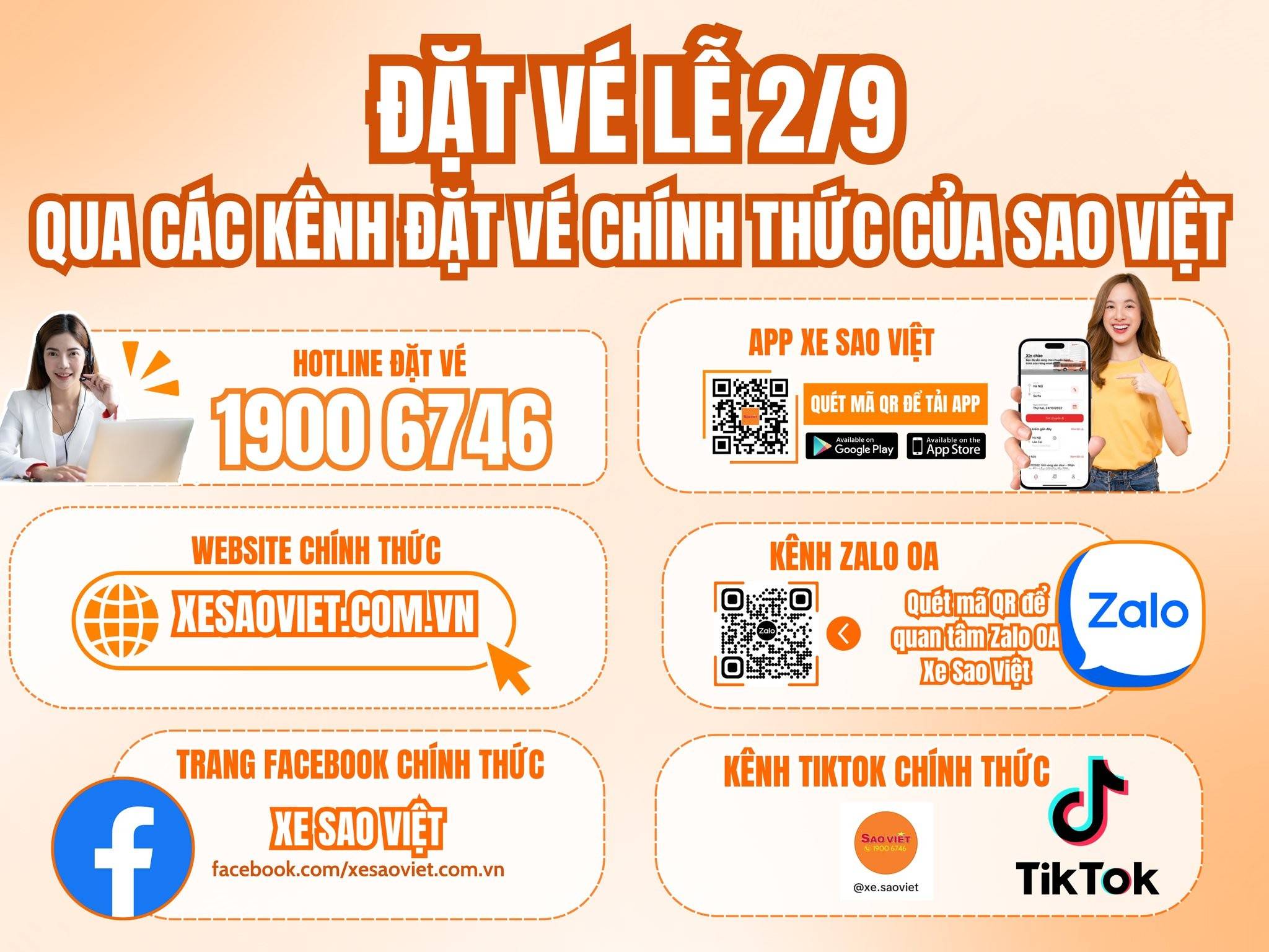 Sao Việt cam kết “3 KHÔNG” dịp lễ 2/9, phục vụ hành khách văn minh, minh bạch