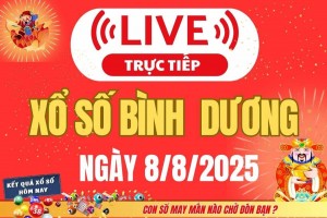 Trực tiếp: Kết Quả Xổ Số Bình Dương Hôm Nay 8/8/2025 – XSBD 8/8 thứ Sáu cập nhật mới nhất