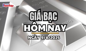Giá bạc hôm nay 9/8/2025: Giá bạc tiếp tục tăng nhẹ trong nước và thế giới