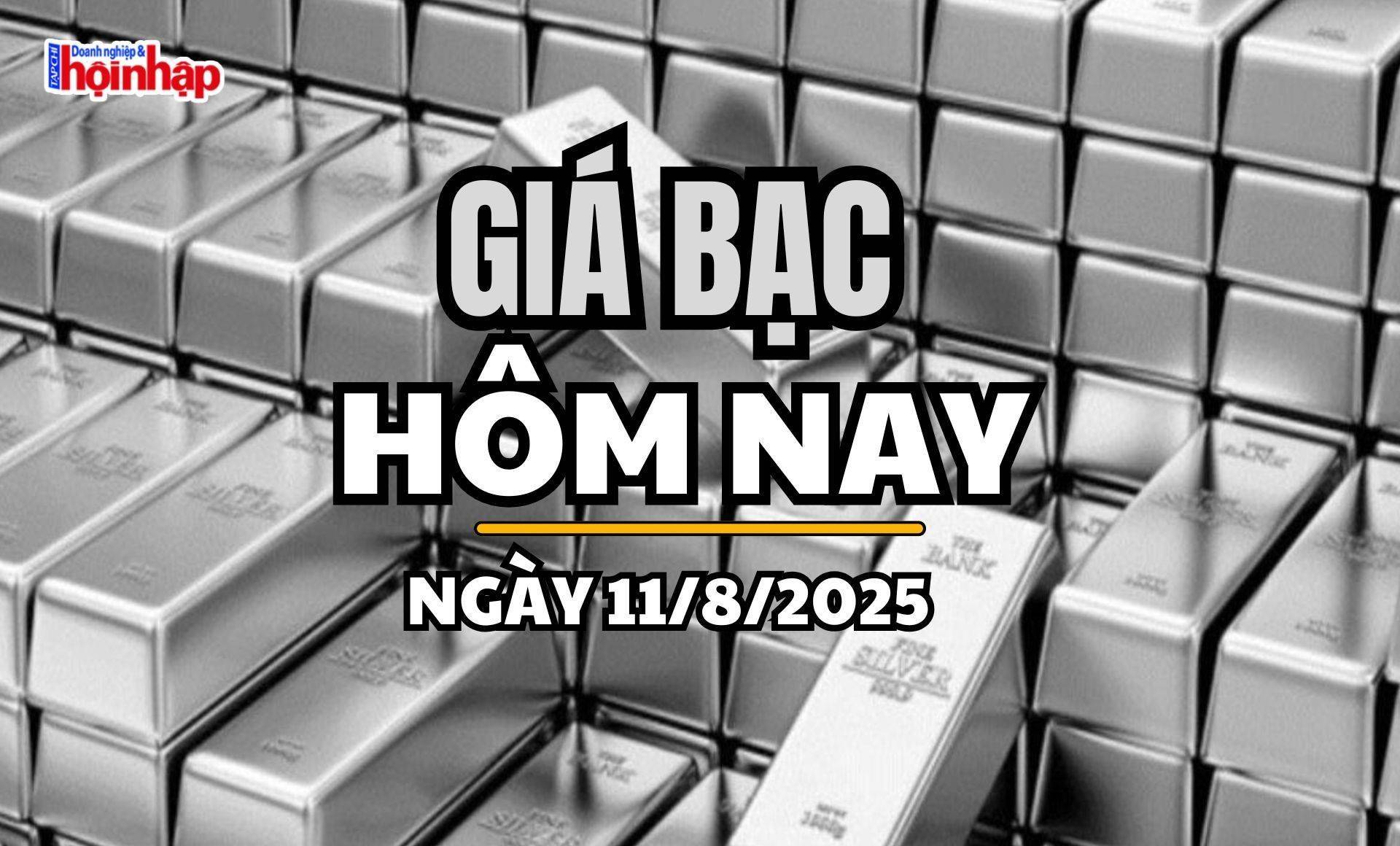 Giá bạc hôm nay 11/8/2025: Giá bạc trong nước và thế giới tiếp đà giảm nhẹ
