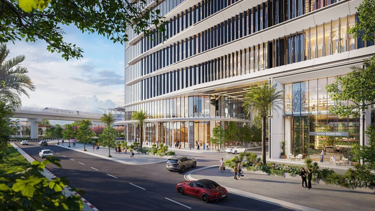 Cư dân tận hưởng không gian xanh ngay từ lối vào Sun Feliza Suites. Ảnh: Sun Property