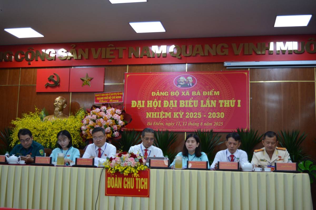 Đảng bộ xã Bà Điểm tổ chức  Đại hội đại biểu Đảng bộ xã lần thứ nhất, nhiệm kỳ 2025-2030 