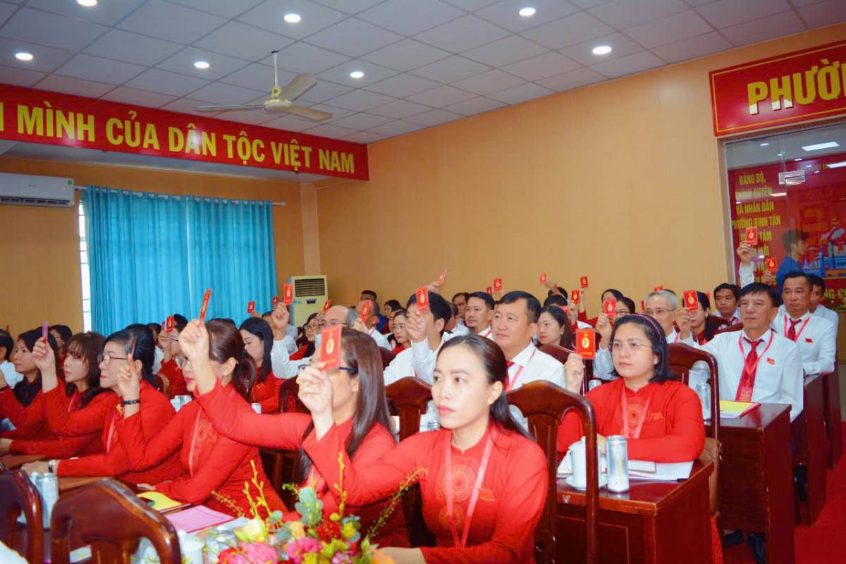 100% các  Đại  biểu  thống  nhất  với  văn kiện kiện  