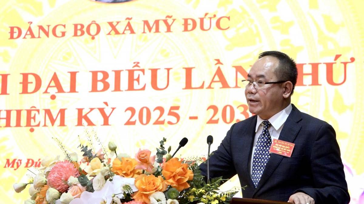 Trung tướng Nguyễn Thanh Tùng – Ủy viên Ban Thường vụ Thành ủy, Giám đốc Công an thành phố Hà Nội Phát biểu chỉ đạo Đại hội