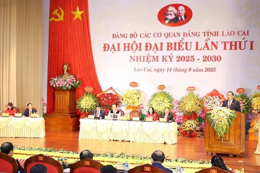 Đại hội Đảng bộ cơ quan Đảng tỉnh Lào Cai lần thứ I: Xây dựng tổ chức tinh gọn, cán bộ chất lượng cao