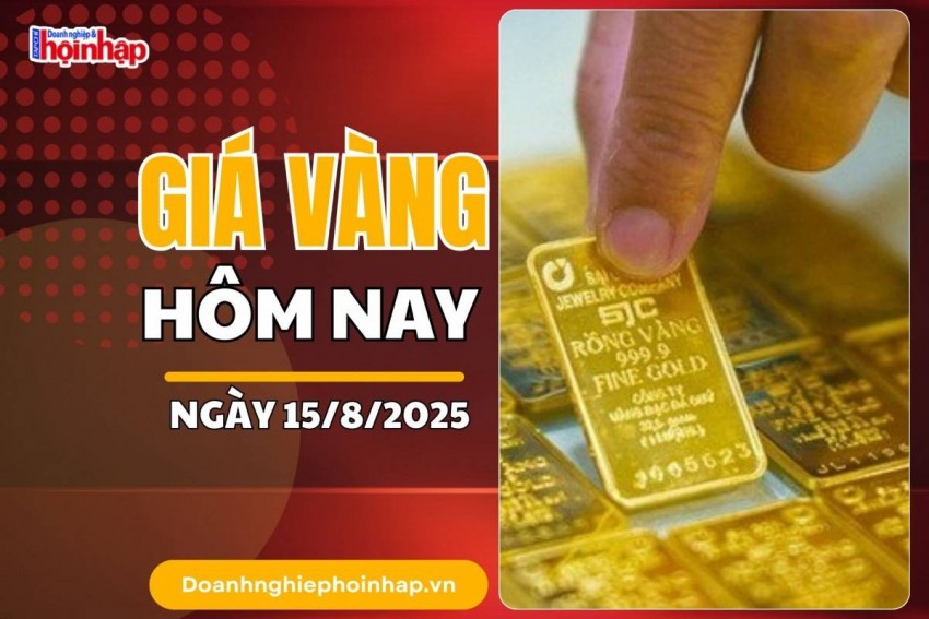 Giá vàng hôm nay 15/8: Vàng miếng SJC lập đỉnh mới, sát mốc 125 triệu đồng/lượng