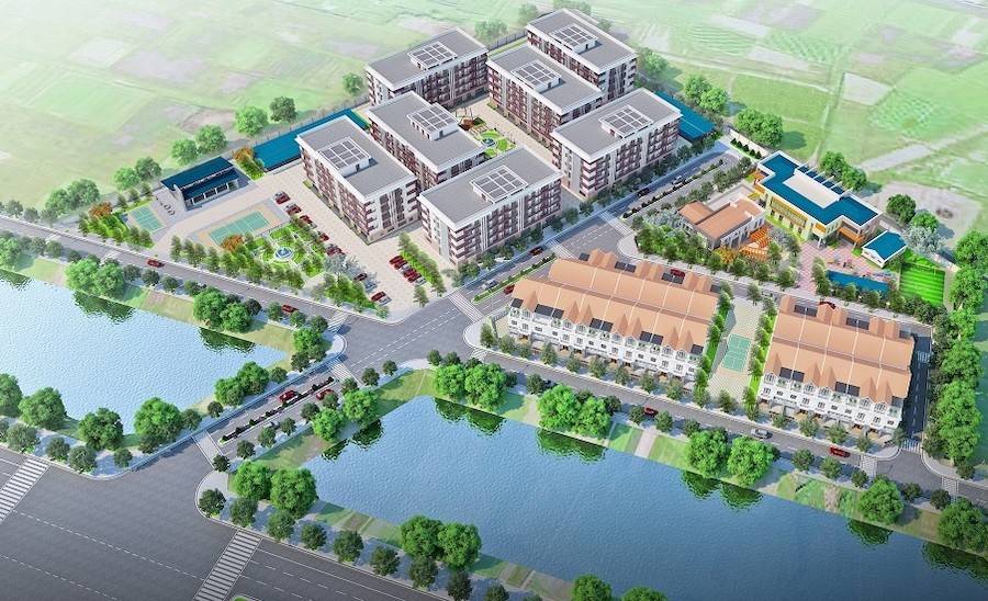 Phối cảnh Dự án nhà ở xã hội cho công nhân, người lao động trong các khu công nghiệp thuộc Khu kinh tế Đông Nam (Nghệ An).