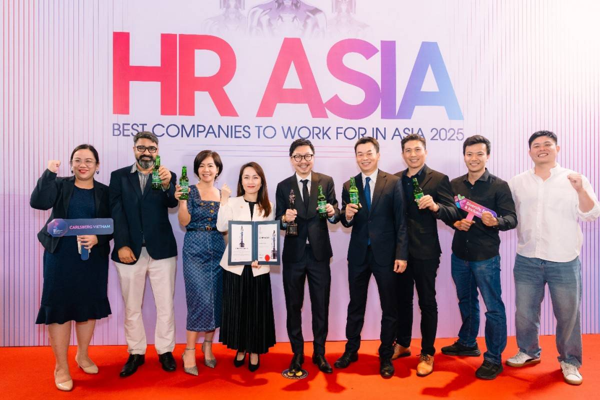 Carlsberg Việt Nam một lần nữa được HR Asia Awards 2025 vinh danh là một trong những “Nơi làm việc tốt nhất châu Á”