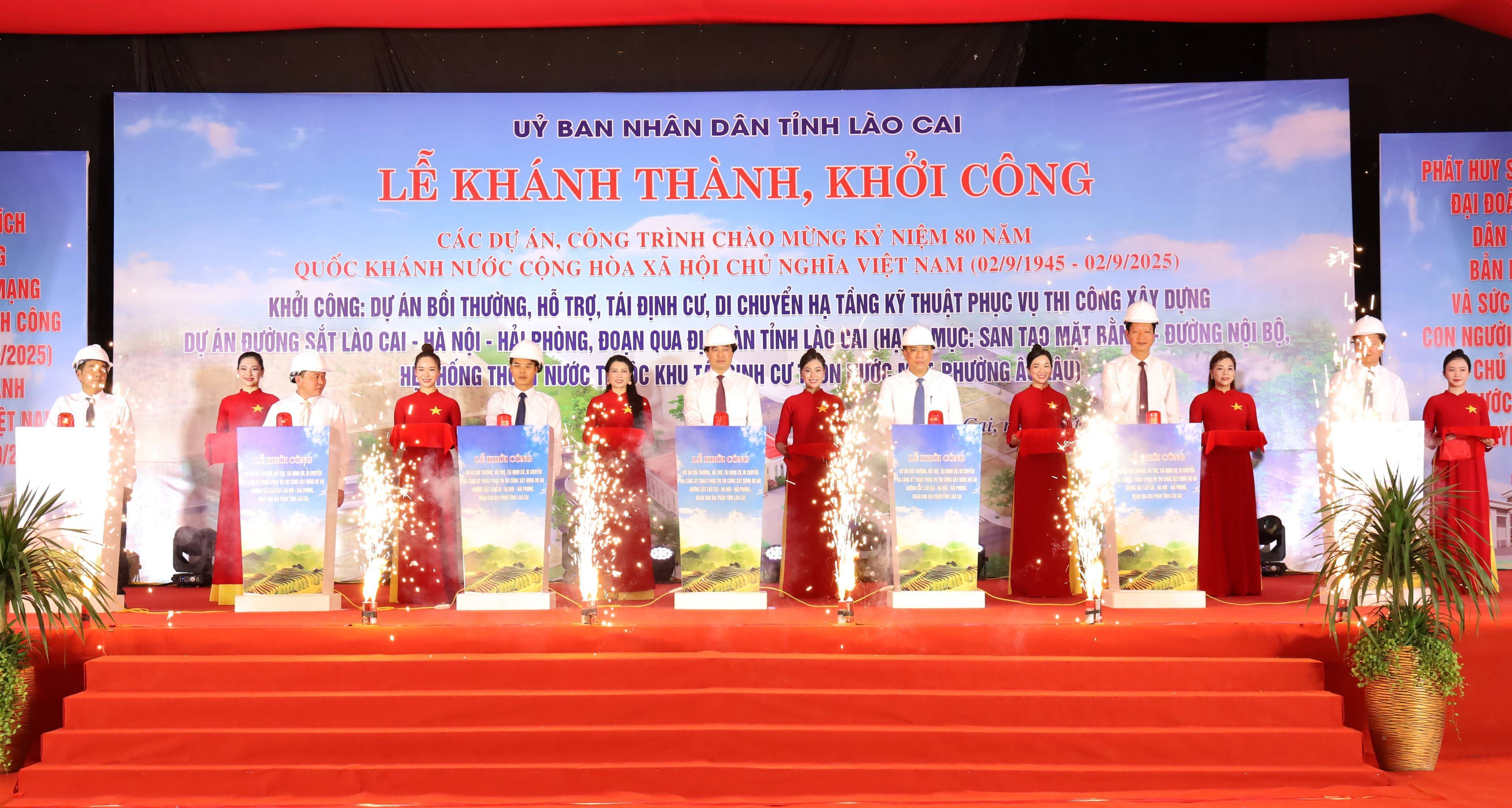 Lào Cai khởi công loạt dự án lớn chào mừng 80 năm Cách mạng Tháng Tám và Quốc khánh 2/9