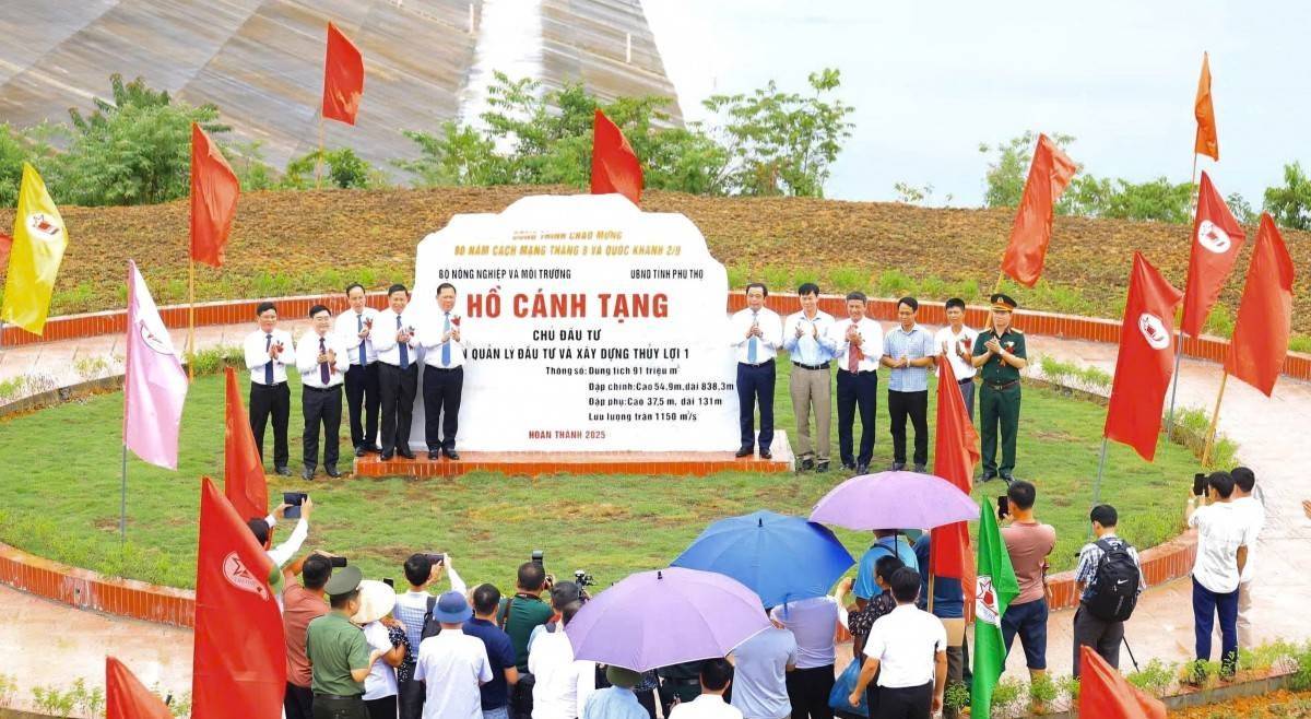 Phú Thọ khánh thành Hồ chứa nước Cánh Tạng hơn 4.100 tỷ đồng