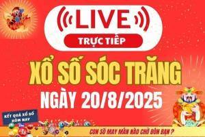 TRỰC TIẾP: Xổ số Sóc Trăng hôm nay ngày 20/8/2025 - XSST 20/8 - Kết quả xổ số Sóc Trăng hôm nay