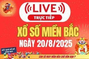 TRỰC TIẾP: Kết quả Xổ số miền Bắc hôm nay 20/8/2025 - XSMB 20/8 - xổ số hôm nay ngày 20 tháng 8