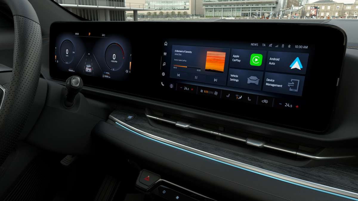 Ford Territory mới trang bị màn hình cảm ứng kép 12,3 inch, được thiết kế với giao diện trực quan và thân thiện