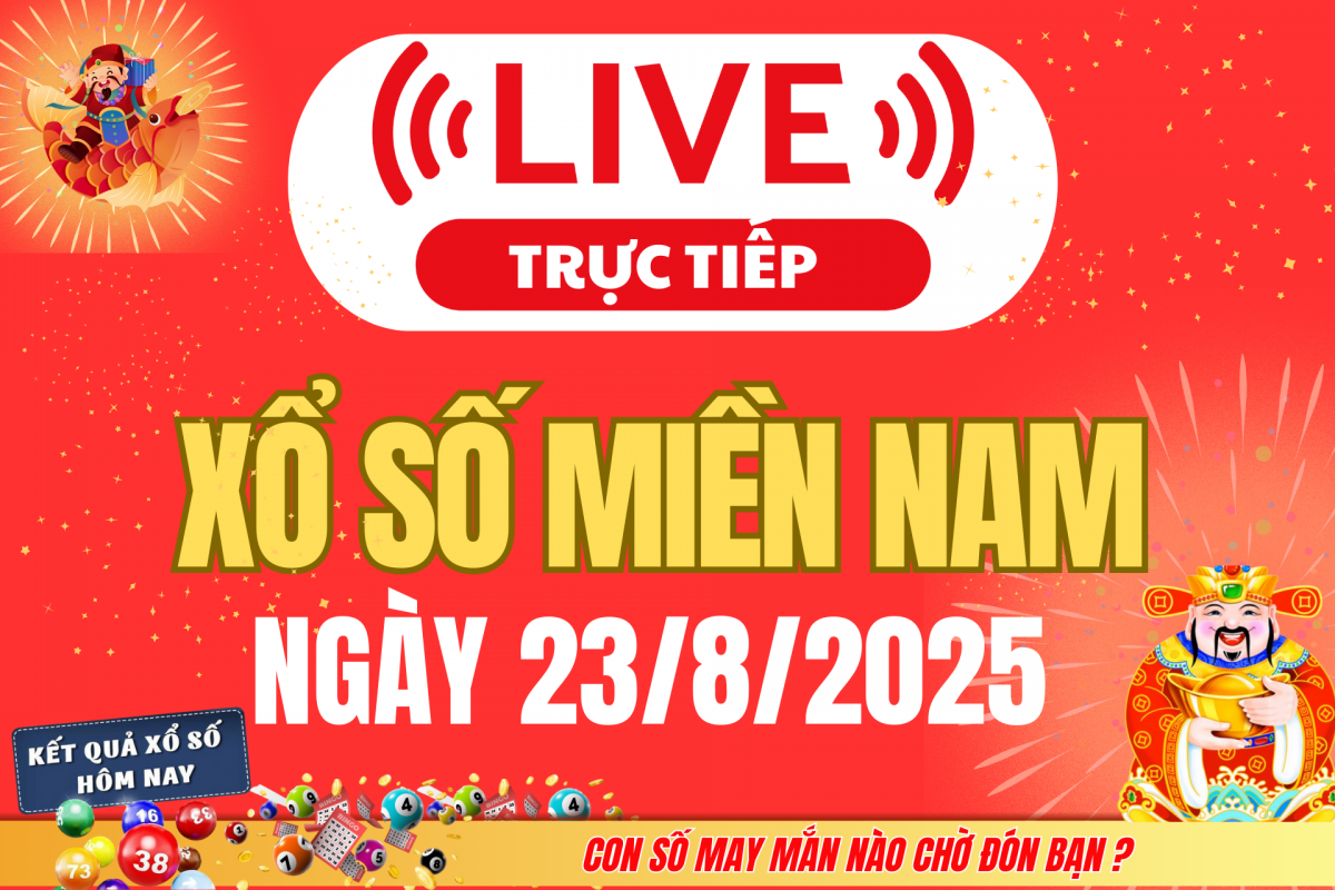 TRỰC TIẾP: Kết quả Xổ số miền Nam hôm nay 22/8/2025 - XSMN 22/8 - XSMN thứ Sáu cập nhật mới nhất TRỰC TIẾP: Kết quả Xổ số miền Nam hôm nay 22/8/2025 - XSMN 22/8 - XSMN thứ Sáu cập nhật mới nhất