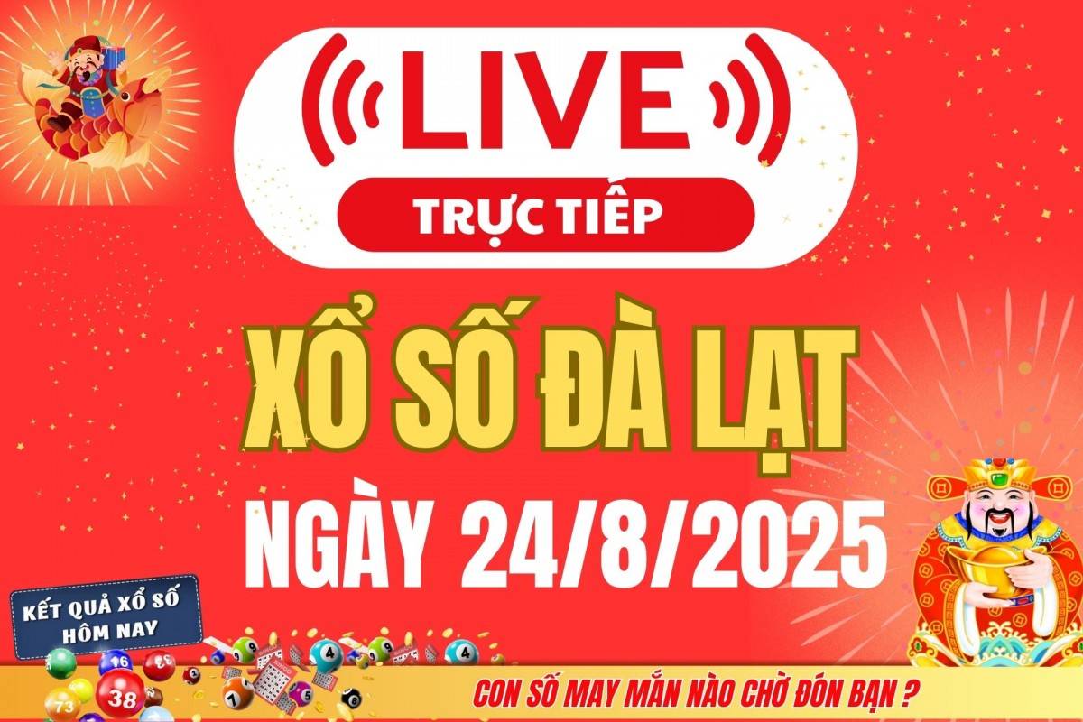 TRỰC TIẾP: Xổ số Đà Lạt hôm nay ngày 17/8/2025 - XSDL 17/8 - Kết quả xổ số Đà Lạt hôm nay