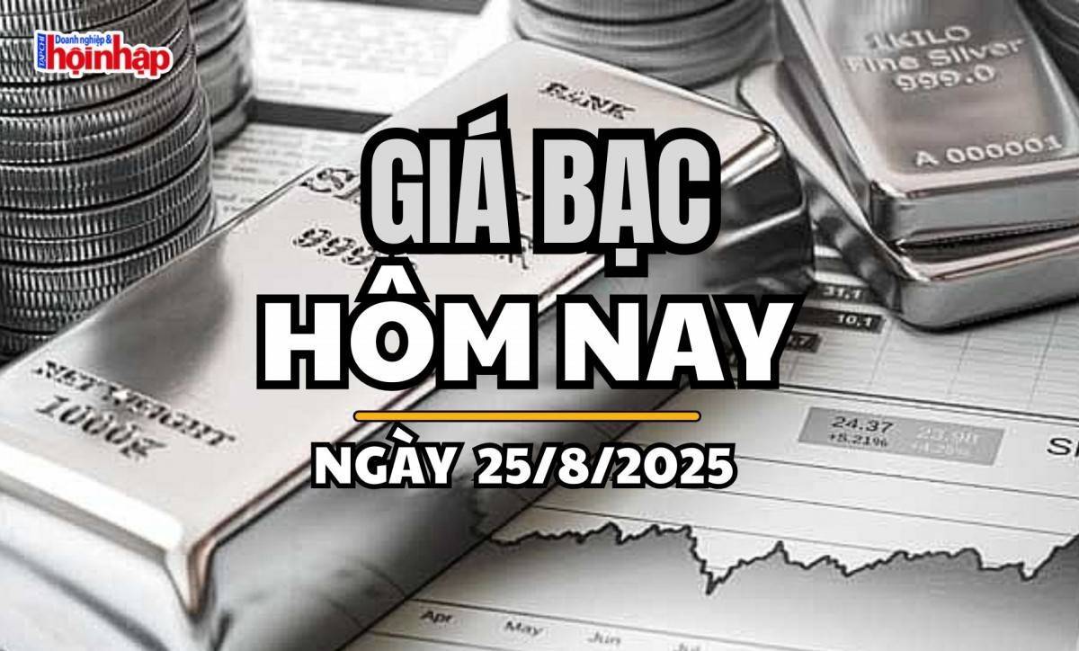 Giá bạc hôm nay 25/8/2025: Giá bạc giữ đà tăng