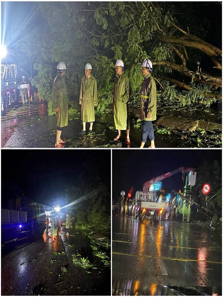 Ông Phạm Công Thành - Giám đốc PC Nghệ An cùng Ban lãnh đạo trực tiếp đến hiện trường kiểm tra, chỉ đạo anh em công nhân làm việc xuyên đêm khắc phục sự cố lưới điện