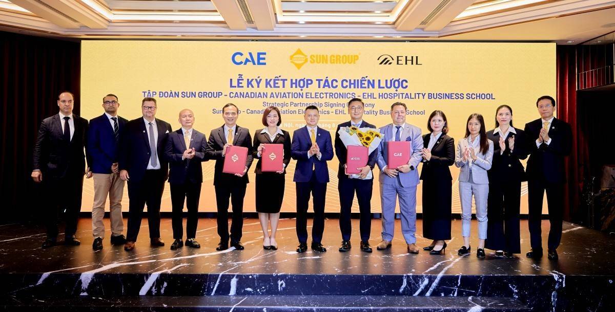 Sun Group hợp tác chiến lược với Canadian Aviation Electronics Ltd và EHL Hospitality Business School