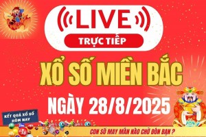 TRỰC TIẾP: Kết quả Xổ số miền Bắc hôm nay 28/8/2025 - XSMB 28/8 - xổ số hôm nay ngày 21 tháng 8