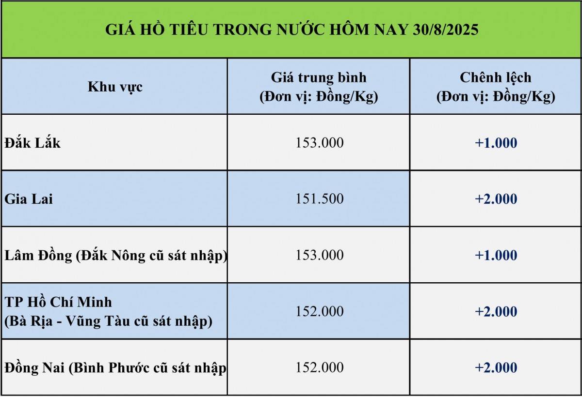 Giá tiêu hôm nay 30/8: Giá tiêu hôm nay 30/8: