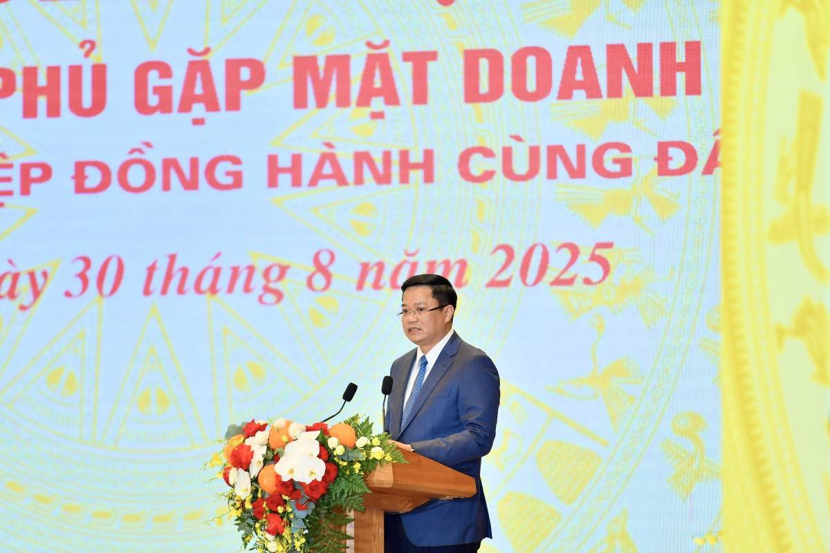 Thứ trưởng Bộ Tài chính Nguyễn Đức Tâm báo cáo mở đầu Hội nghị 