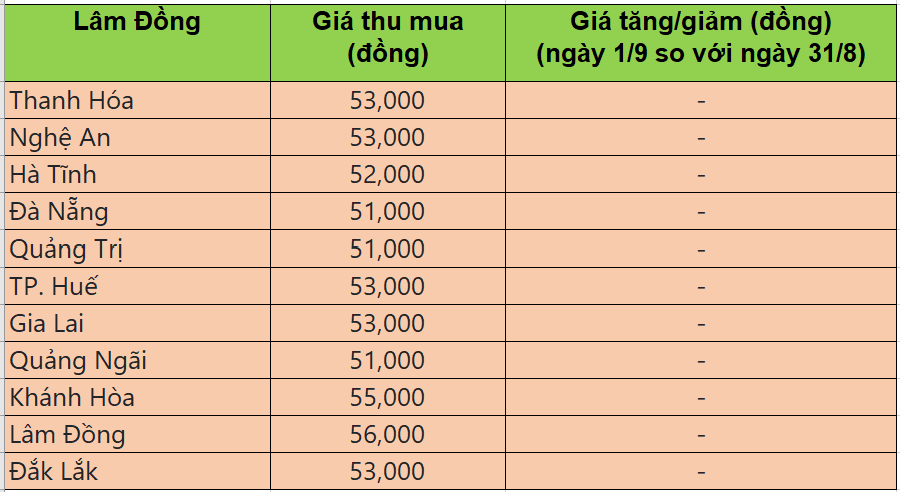 Bảng giá heo hơi tại miền Trung - Tây Nguyên hôm nay 1/9/2025