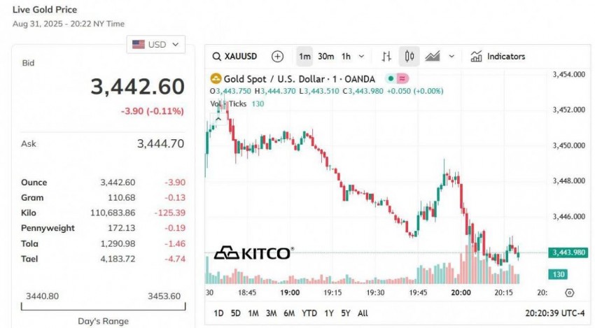 Giá vàng hôm nay 1/9: Vàng nhẫn tăng mạnh gần 2 triệu đồng/lượng, lập đỉnh chưa từng có