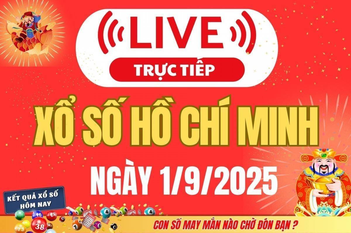 TRỰC TIẾP: Xổ số Hồ Chí Minh hôm nay ngày 8/9/2025 - XSHCM 8/9 - Kết quả xổ số Hồ Chí Minh hôm nay