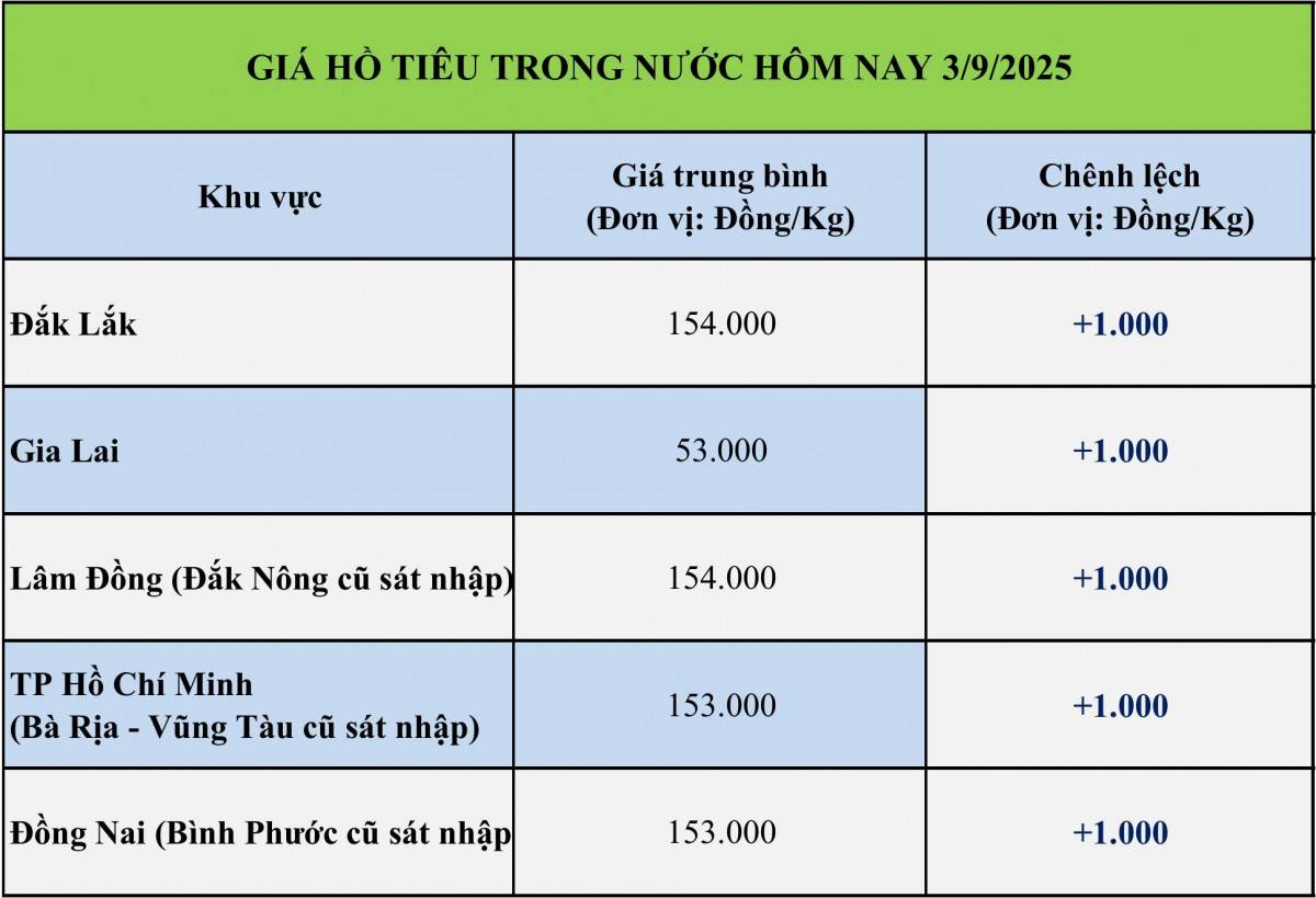 Giá tiêu hôm nay 3/9: Giá tiêu trong nước tiếp tục 1.000 đồng/kg Giá tiêu hôm nay 3/9: Giá tiêu trong nước tiếp tục 1.000 đồng/kg