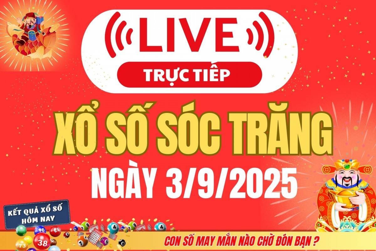 TRỰC TIẾP: Xổ số Sóc Trăng hôm nay ngày 27/8/2025 - XSST 27/8 - Kết quả xổ số Sóc Trăng hôm nay