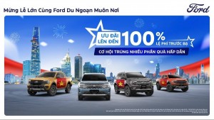 Ford Việt Nam triển khai nhiều chương trình ưu đãi lớn, hỗ trợ lệ phí trước bạ lên đến 100% trong tháng 9