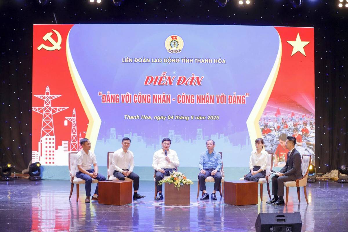Diễn đàn “Đảng với công nhân - Công nhân với Đảng” trước thềm Đại hội đại biểu Đảng bộ tỉnh lần thứ XX, nhiệm kỳ 2025-2030.