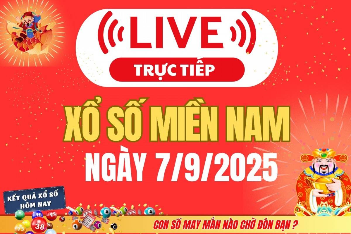 TRỰC TIẾP: Kết quả Xổ số miền Nam hôm nay 6/9/2025 - XSMN 6/9 - XSMN thứ Bảy cập nhật mới nhất