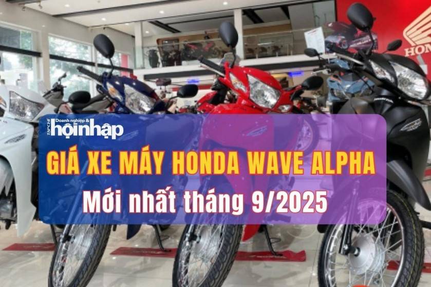 Giá xe máy Honda Wave Alpha mới nhất tháng 9/2025: Giá giữ nguyên, đại lý vẫn “đội” chênh 5,2–5,6 triệu đồng