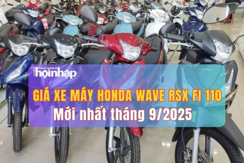 Giá xe máy Honda Wave RSX FI 110 mới nhất tháng 9/2025: Giá niêm yết giữ ổn định, đại lý “đội” thêm 2–2,2 triệu đồng