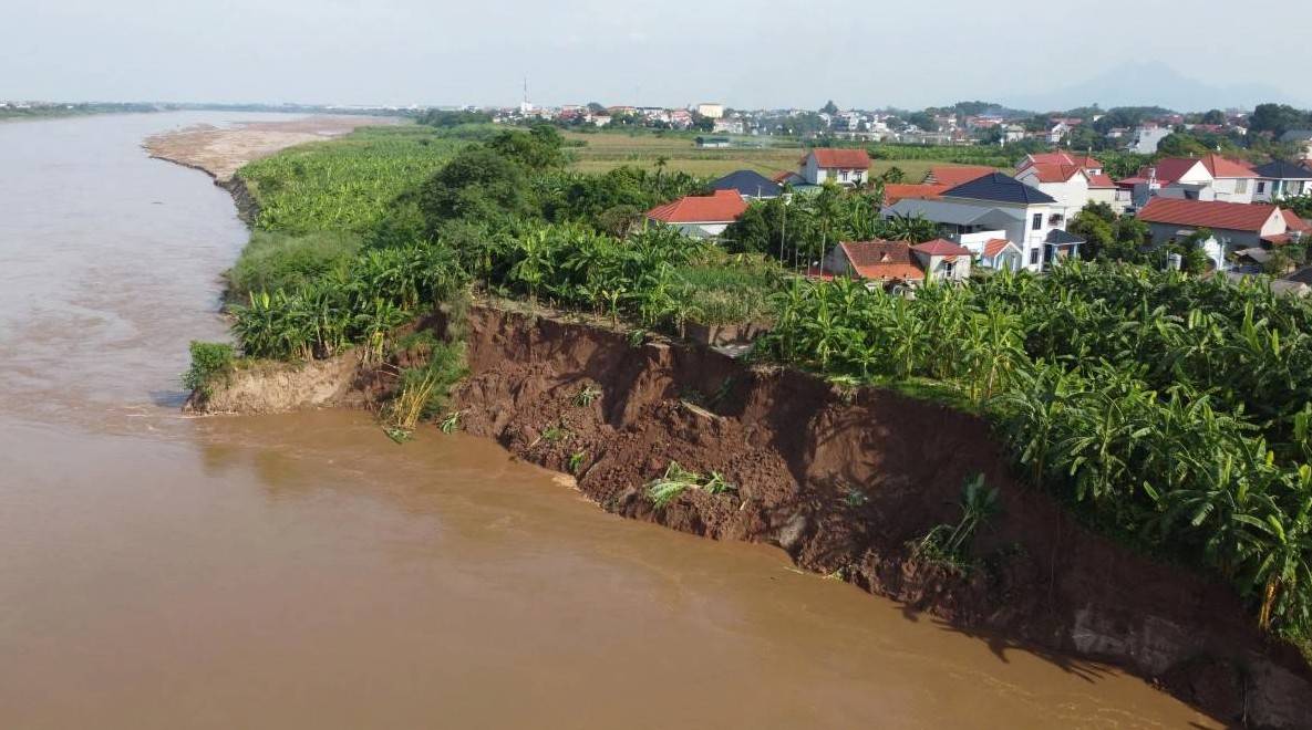 Công bố tình huống khẩn cấp, Phú Thọ chi 7,5 tỷ đồng xử lý sạt lở đê hữu sông Thao