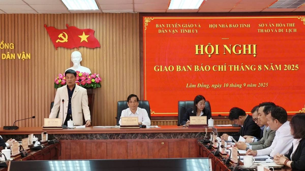 Lâm Đồng: Ban Tuyên giáo và Dân vận Tỉnh ủy tổ chức Hội nghị giao ban báo chí tháng 8/2025 Lâm Đồng: Ban Tuyên giáo và Dân vận Tỉnh ủy tổ chức Hội nghị giao ban báo chí tháng 8/2025