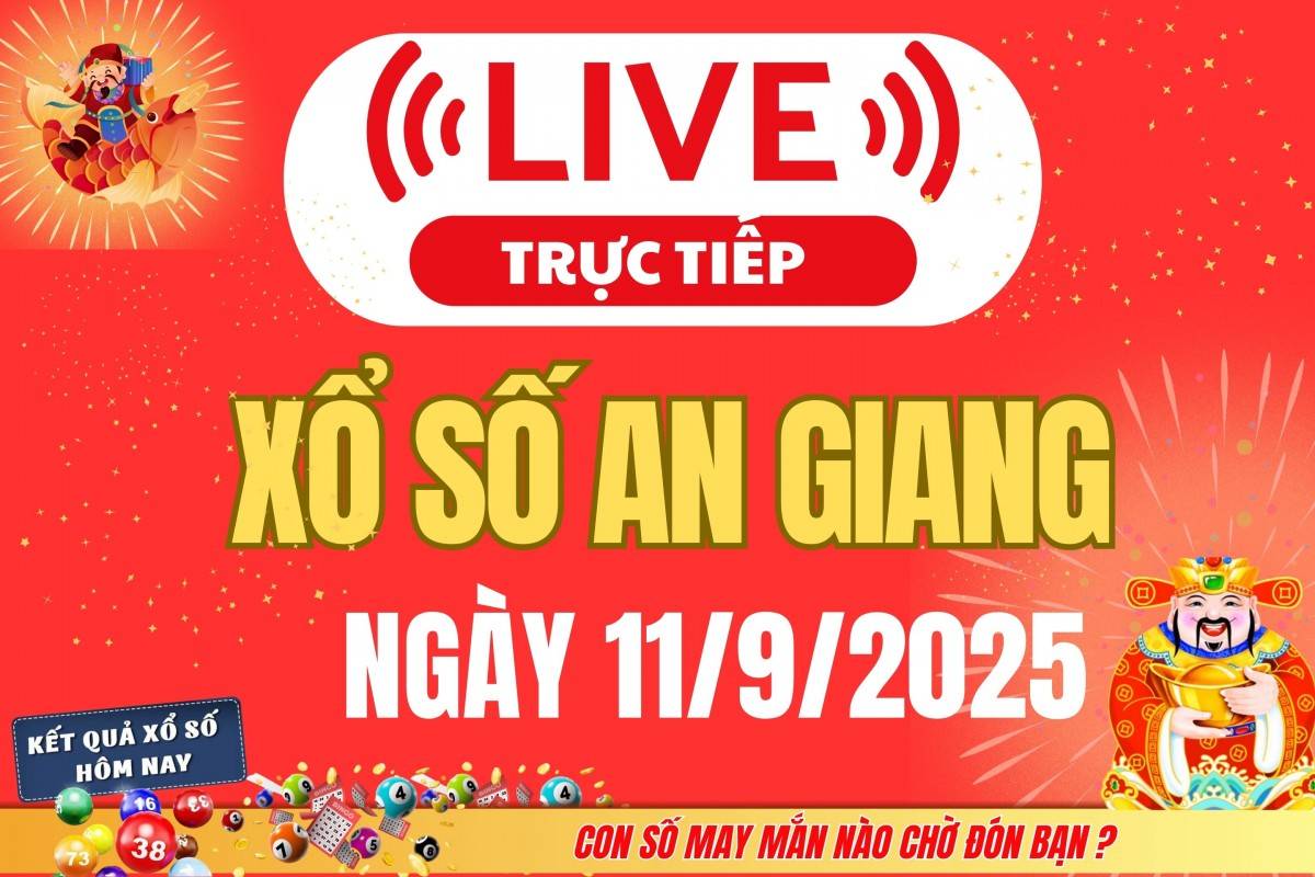 Xổ số An Giang hôm nay ngày 4/9/2025 - XSAG 4/9 - Kết quả xổ số An Giang hôm nay Xổ số An Giang hôm nay ngày 4/9/2025 - XSAG 4/9 - Kết quả xổ số An Giang hôm nay