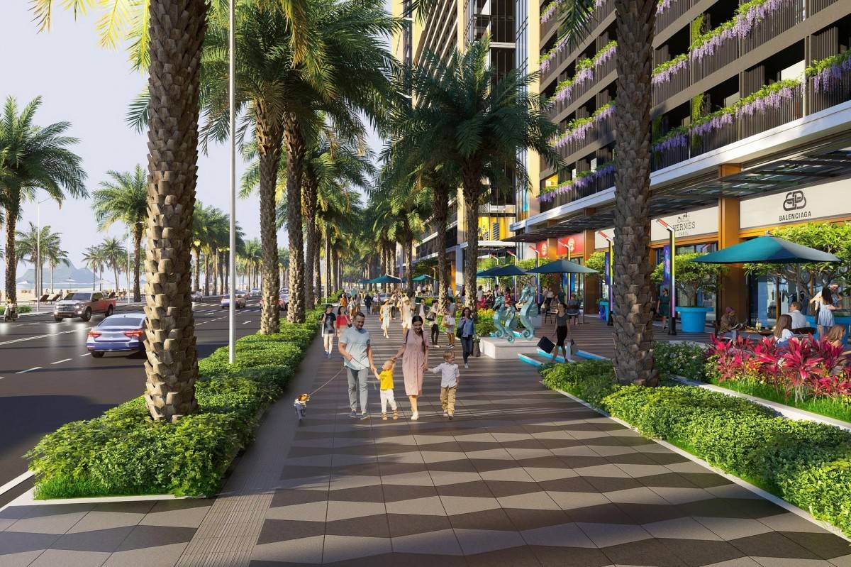 Tầng đế Sun Centro Town – điểm kinh doanh lý tưởng cho các nhà đầu tư.  Ảnh: Sun Property