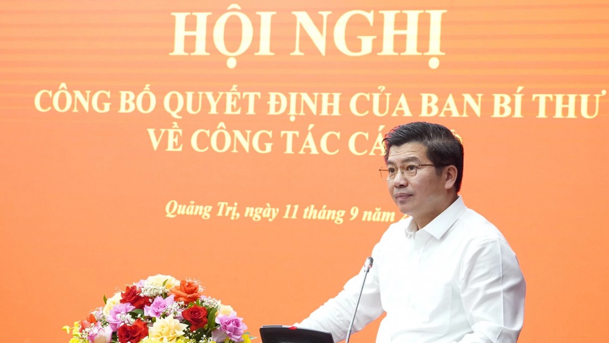 Ông Nguyễn Chiến Thắng giữ chức Phó Bí thư Tỉnh ủy Quảng Trị nhiệm kỳ 2020–2025